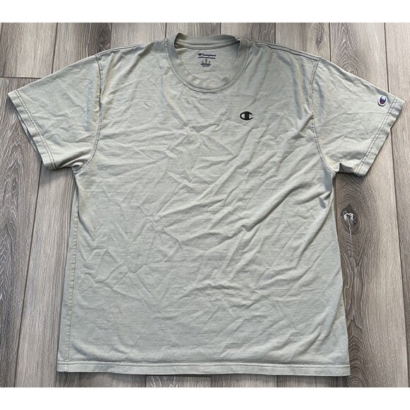 Champion Classic Silver Gray Contrast Stitch Short Sleeve Tee Mens Sz XL - Picture 2 of 9